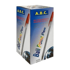 Caja con 50 plumas ball point pen, variedad de colores / chifon / aa934 / d-4236 / wj-934-2