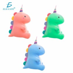 1pza Peluche suave en forma de dinosaurio cumpleañero, variedad de colores 30cm / jug.bz17.30cm