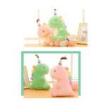 1pza Peluche suave en forma de dinosaurio cumpleañero, variedad de colores 30cm / jug.bz17.30cm
