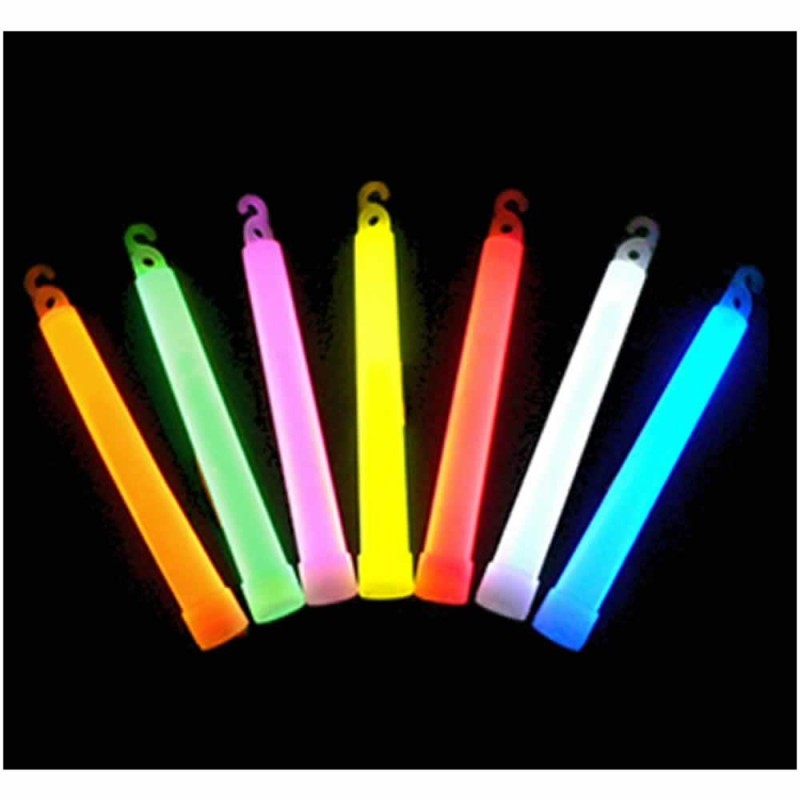 1pza Tubo vara transparente con brillo neón de 6 pulgadas, variedad de colores / nice glow / tuny glow 1a-124 / y-b25