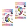 1pza Globo metálico yongli de 32 pulgadas en forma de número, variedad de colores y formas / fiestas foil balloons / li-02