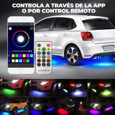 Tira de luces led para automóvil con control remoto, para iluminación exterior, 1.8m