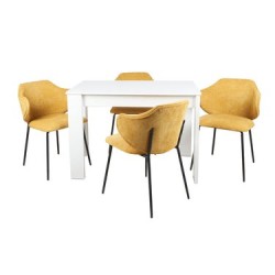 Mesa Aspen con 4 Sillas Suanna Mostaza