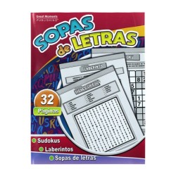 Cuaderno libro sopa de letras con 32 hojas páginas, 13x20cm, variedad de modelos / sg3218 / sg3221 / sg3222