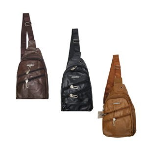 Mochila tipo mariconera de tactopiel con 4 compartimentos, variedad de colores / pu-9 / jingpin