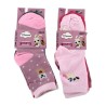 Paquete con 3 pares de calcetines infantiles amorarma con diversos estampados para niña, variedad de modelos / tam 19-23 / idade