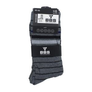 Paquete con 3 pares de calcetines tobilleros bbs con diseño de líneas horizontales para caballero, variedad de colores / 3 pairs