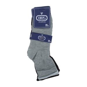 Paquete con 3 pares de calcetines en colores lisos bbs para caballero, variedad de colores / 3 pairs 40-46 / lln7103