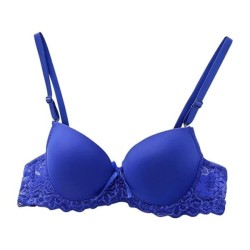 Brasier liso copa a con efecto push up con encaje y tirantes ajustables, variedad de tallas y colores / su bella lenceria 627