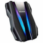 Unidad de disco duro externo 2.5 hdd adata color negro versión hd770g rgb lighting con puerto usb 3.2 y capacidad de 1tb / hd770