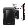 Unidad de disco duro externo 2.5 hdd adata color negro versión hd330 durable uso rudo con puerto usb 3.2 y capacidad de 4tb