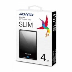 Unidad de disco duro externo 2.5 hdd adata color negro versión slim hv620s con puerto usb 3.1 y capacidad de 4tb / hv620s-4tu31-