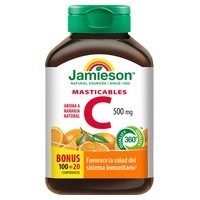 Vitamina C Masticable (Sabor Naranja) 500 mg