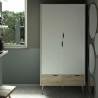 Armario Larvik - Color Madera y Blanco