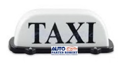 COPETE DE TAXI CON IMAN Y CABLE DE INSTALACION LUZ LED BLANCA OEM.