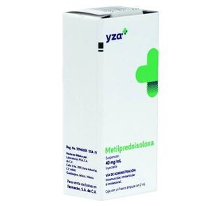 Yza Metilprednisolon 40Mg/Ml 1 Amp X 2Ml