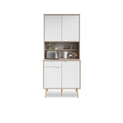 Alacena Masha - Color Madera y Blanco