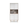 Alacena Masha - Color Madera y Blanco