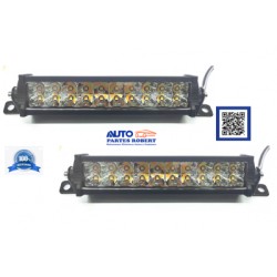 FAROS LED BARRAS DE LED DUAL BLANCO Y AMBAR CON FUNCION FIJA Y ESTROBO EXCELENTE ILUMINACION CON 20 LED 12 A 36 VOLTS OEM. FAL40