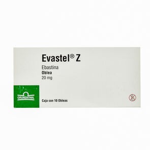 Evastel Z 20Mg 10 Obleas