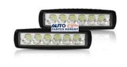 FAROS LED RECTANGULAR 6 FOCOS HYPERLED ALTA ILUMINACION SOLO CON UNA FUNCION FIJO JUEGO 2 PIEZAS FALT60118W-CVT