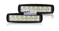 FAROS LED RECTANGULAR 6 FOCOS HYPERLED ALTA ILUMINACION SOLO CON UNA FUNCION FIJO JUEGO 2 PIEZAS FALT60118W-CVT
