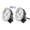 FAROS LED REDONDOS 4 LED CON LUPA COLOR BLANCO EXCELENTE ILUMINACION JUEGO 2-PZ OEM. FA-LHR4LC