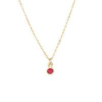 Dije de mini zirconia Roja