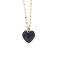 Dije Corazón onix facetado