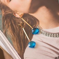Arete Sarah azul electrico