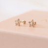 Flor de zirconia Oro 10k