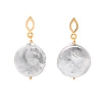 Aretes de Perla gris