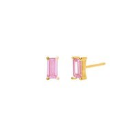 Arete mini Baguette Rosa
