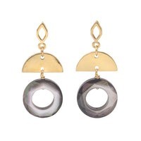 Aretes medio circulo con Aro Abulon