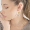 Aretes medio circulo con Aro Abulon