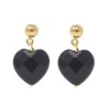 Aretes corazón de onix