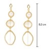 Aretes triple cuarzo con moonstone