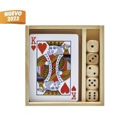 SET DE JUEGO SOANA Incluye una baraja, 5 dados y e...