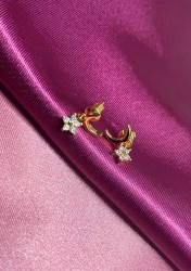 Aretes #29 luna con flor