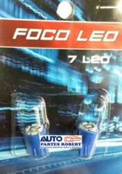 FOCO LED 7 HYPERLED PLANO AZUL JUEGO 2 PZ FOL07B-ZLO