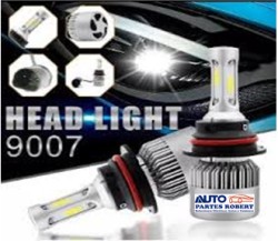 FOCO LED 9007 12V 35W 3800LM JUEGO 2 PIEZAS FORD CHEVROLET CHRYSLER ALTA ILUMINACION ALTA Y BAJA
