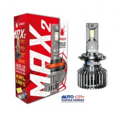FOCO LED H4 MAX2 SPIDER 40.000 LUMEN ILUMINACION LUZ BLANCA 6000 K JUEGO 2 PIEZAS OEM. BRH4MAX