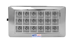 LAMPRA LED PARA LUZ INTERIOR DE AUTOS Y CAMIONES UNIVERSAL CROMADA CON FUNCIONES ON OFF DOOR 18 LED