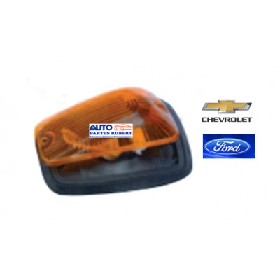PLAFON CABINA CHEVROLET SILVERADO 1972-2005 PICK UP FORD COMPLETO CON BASE DE HULE COLOR AMBAR OEM. 36PCH