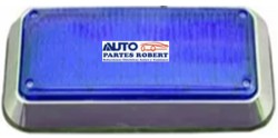 PLAFON LED AMBULANCIA PERIMETRAL RECTANGULAR DIMENCIONES 11 X 20 CM AZUL