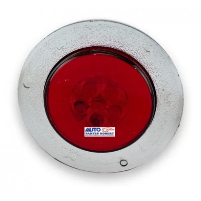 PLAFON LED REDONDO 2 COLOR ROJO CON GEL Y ESTROBO PARA ATORNILLAR 12 VOLTS Y 24 VOLTS OEM.