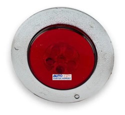 PLAFON LED REDONDO 2 COLOR ROJO CON GEL Y ESTROBO PARA ATORNILLAR 12 VOLTS Y 24 VOLTS OEM.