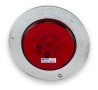 PLAFON LED REDONDO 2 COLOR ROJO CON GEL Y ESTROBO PARA ATORNILLAR 12 VOLTS Y 24 VOLTS OEM.
