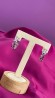 Arracadas corazon zirconia plateadas #84