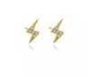 Aretes 20 rayo Zirconia cristal